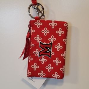 NWT Vera Bradley Miami University Zip ID Lanyard